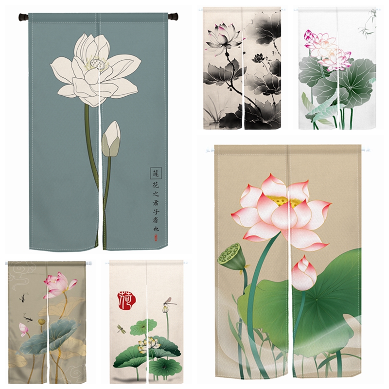 Noren Curtain Doorway - 중국 연꽃 문짝 커튼, 레스토랑 일본