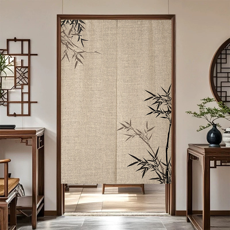 Noren Curtain Doorway - VIKAMA 잉크 대나무 노렌 도어 커튼