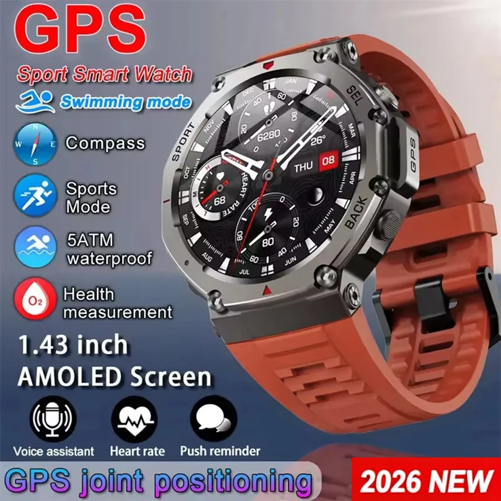 Japanese Lifestyle Called - 남성용 스마트워치 GPS AMOLED 터치스크린 5ATM
