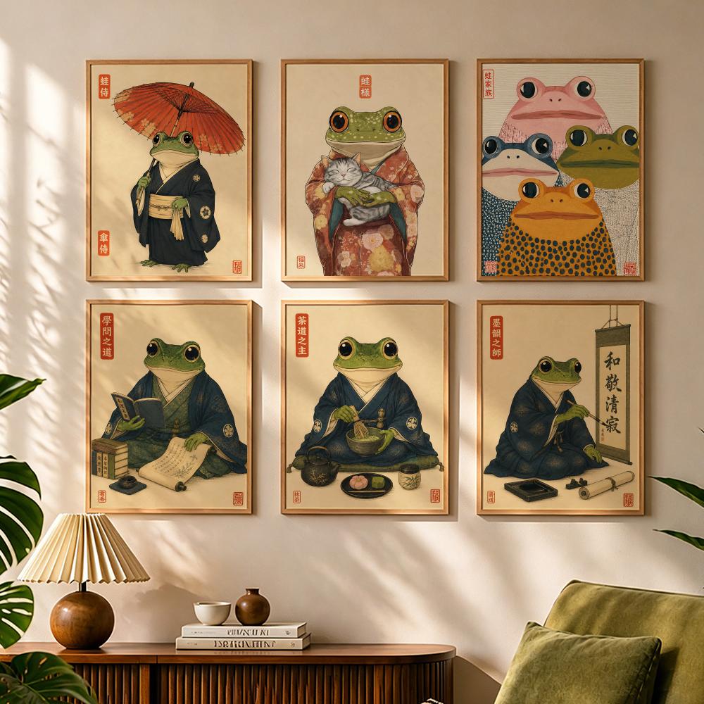Japanese Lifestyle In Japanese - 문화적 일본 개구리 라이프 스타일 그림