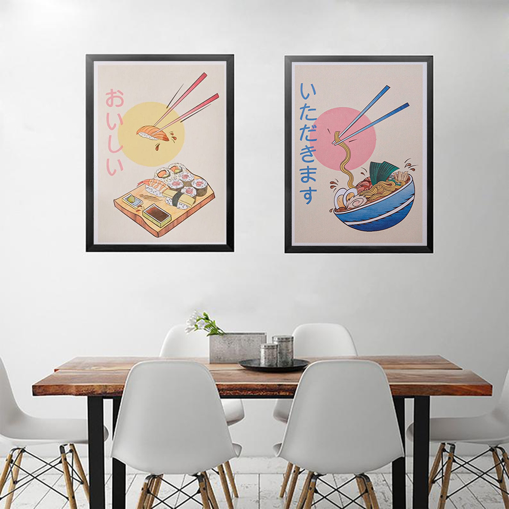 일본식 주방 음식 포스터 및 인쇄라면 스시 캔버스 회화 - Japanese Food Lifestyle 리뷰 및 가격