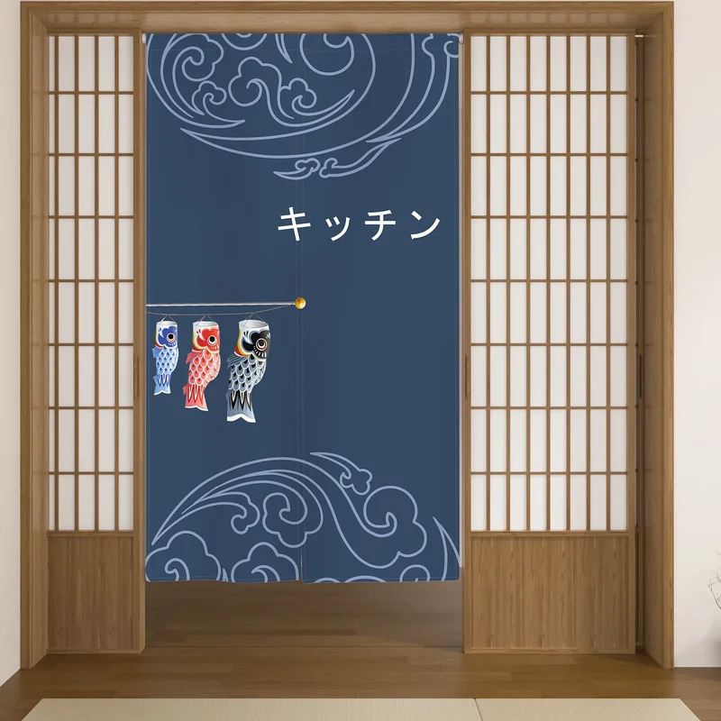VIKAMA 일본식 고양이 패턴 도어 커튼 주방 입구  - Noren Curtain Doorway 리뷰 및 가격
