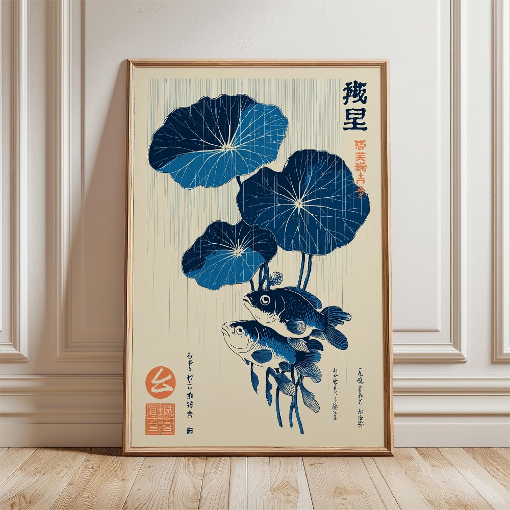 금붕어 포스터 일본 잉어 포스터 캔버스 젠 수채화 그림 - Japanese Zen Lifestyle 리뷰 및 가격