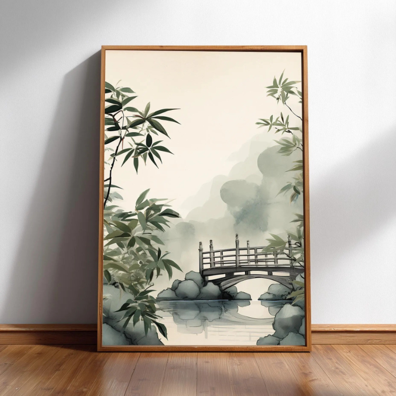 자판디 벽 예술 미니멀 식물학적 미니멀리스트 일본식 대 - Japanese Zen Lifestyle 리뷰 및 가격