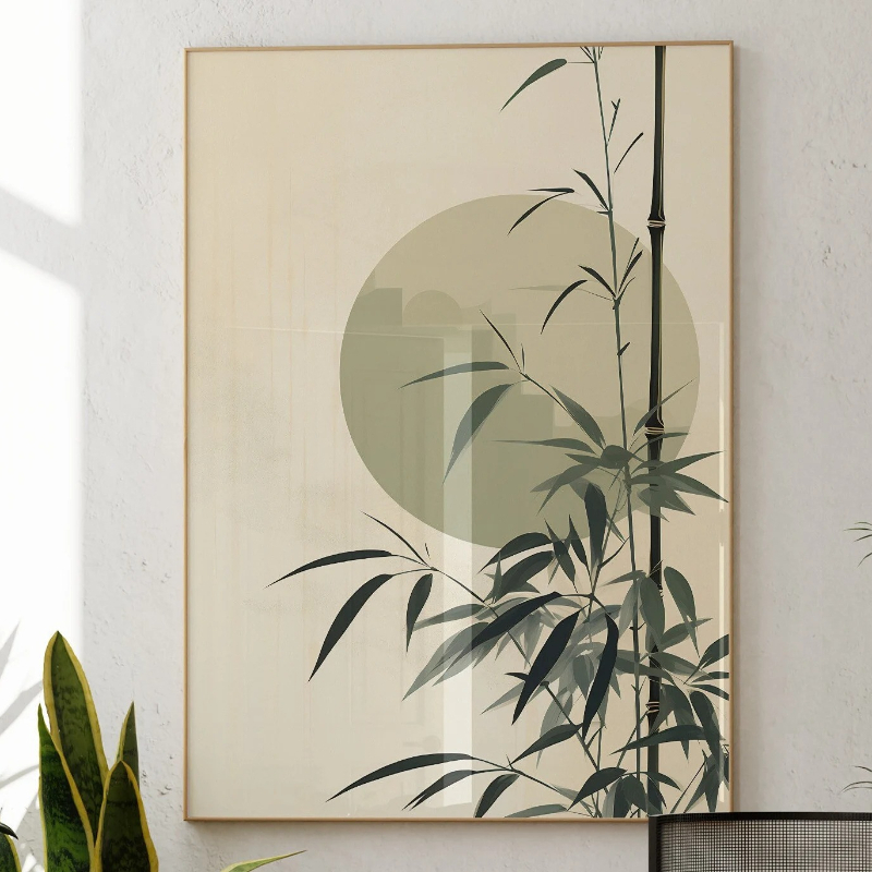 자판디 벽 예술 미니멀 식물학적 미니멀리스트 일본식 대 - Japanese Zen Lifestyle 리뷰 및 가격