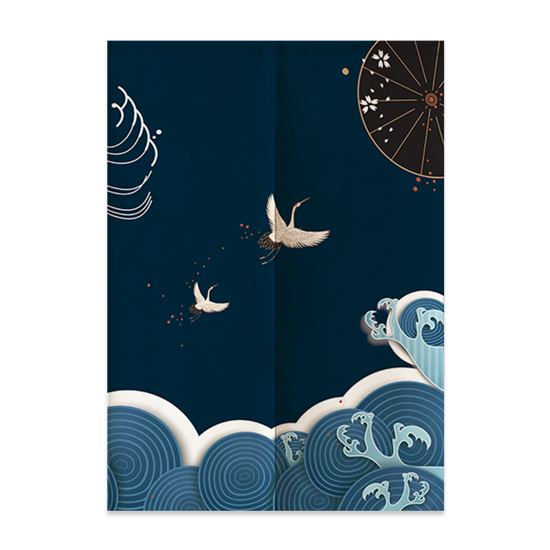 일본 린넨 문짝 커튼, 노렌 마운트 후지 파도 파티션, - Noren Curtain Doorway 리뷰 및 가격