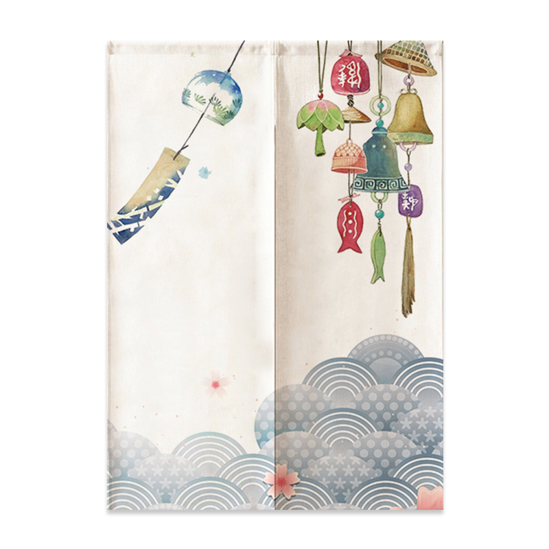 일본 린넨 문짝 커튼, 노렌 마운트 후지 파도 파티션, - Noren Curtain Doorway 리뷰 및 가격