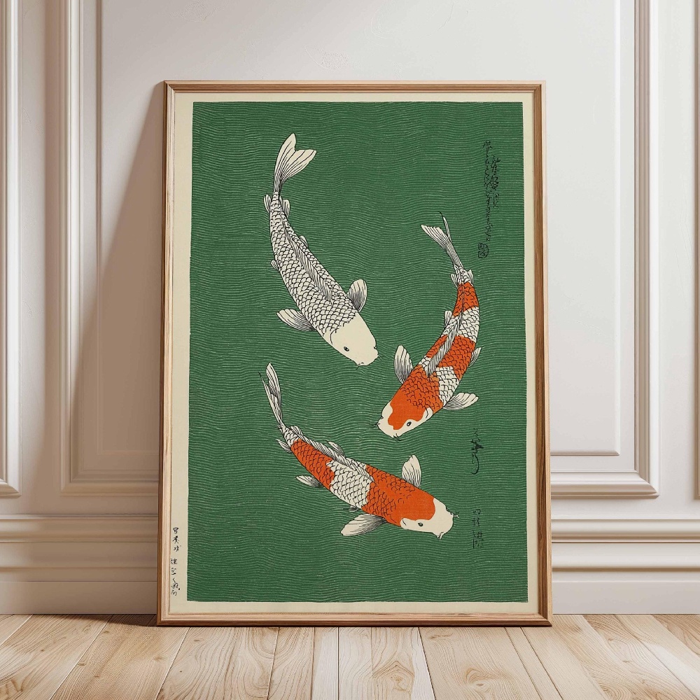 일본 잉어 포스터 금붕어 포스터 그림 캔버스 평온한 연 - Japanese Zen Lifestyle 리뷰 및 가격