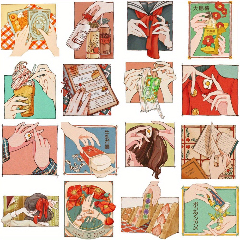 50Pcs 일본 전통 빈티지 스타일 스티커 헤이세이 시 - Japanese Lifestyle In Japanese 리뷰 및 가격