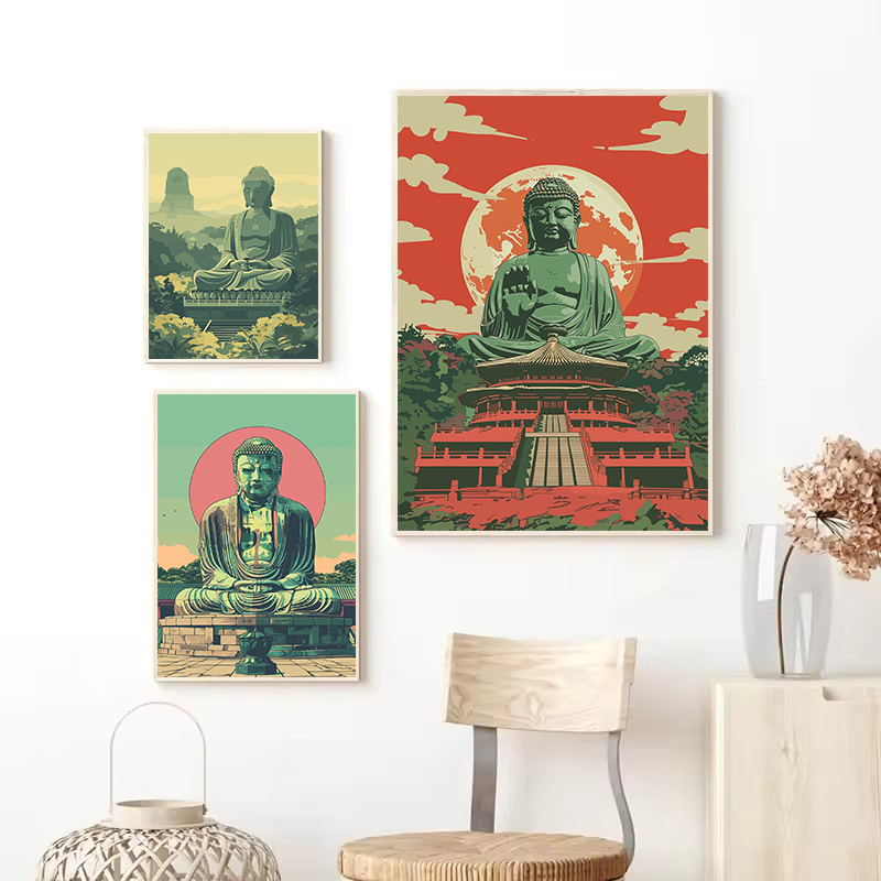 레트로 일본 스타일 도쿄 불상 명상 사원 여행 젠 포스 - Japanese Zen Lifestyle 리뷰 및 가격