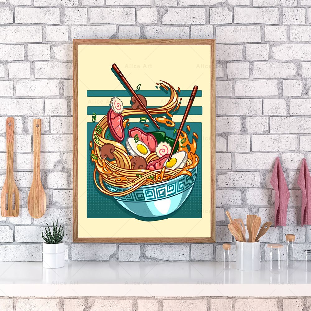 일본식 포스터 주방 음식 캔버스 회화 빈티지 월 아트  - Japanese Food Lifestyle 리뷰 및 가격