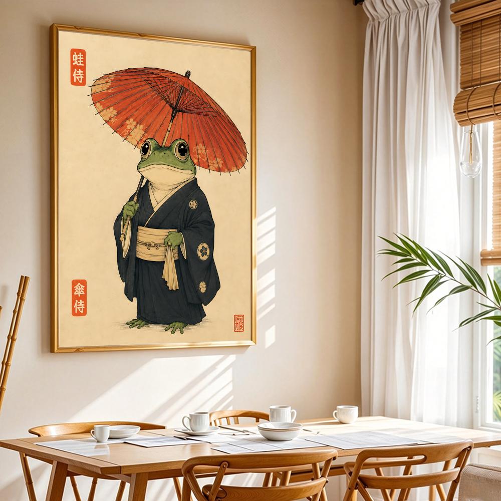 문화적 일본 개구리 라이프 스타일 그림 서예 캔버스 포 - Japanese Lifestyle In Japanese 리뷰 및 가격
